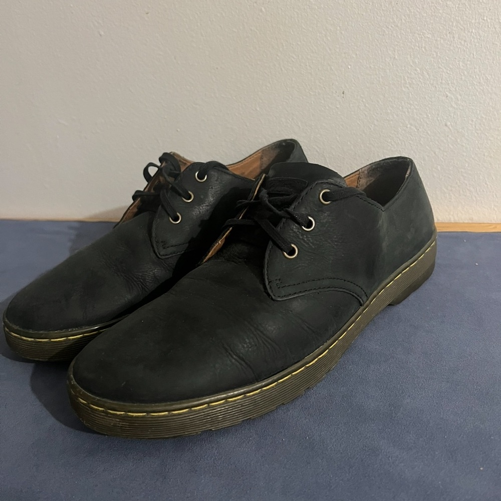 Dr Martens Oxford Shoes, Blue Smooth Leather US Men’s 10